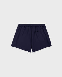 Short de sport rétro avec logo Signature - Bleu marine foncé