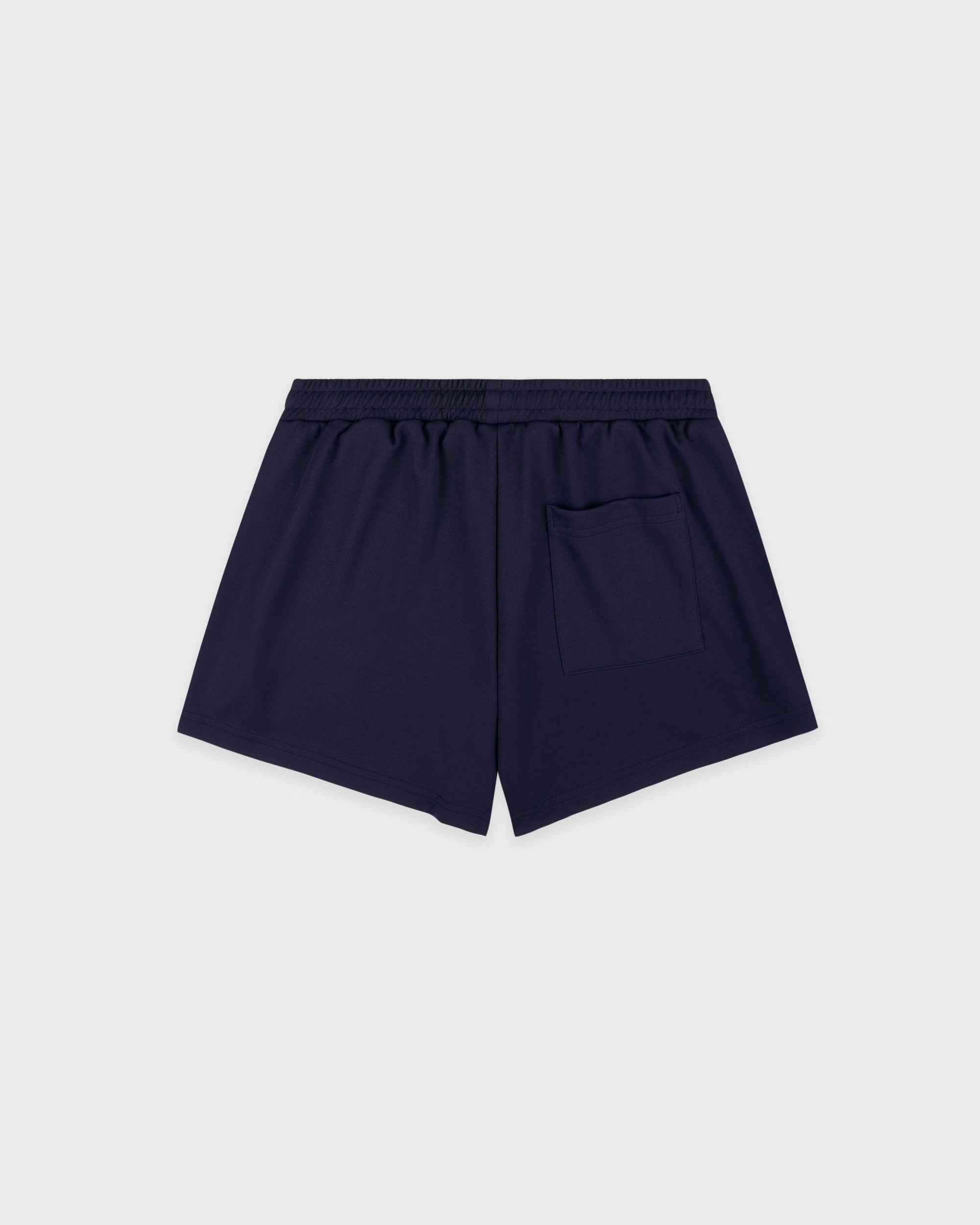 Short de sport rétro avec logo Signature - Bleu marine foncé