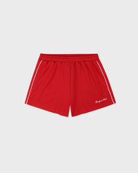 Short de sport rétro Signature Logo - Rubis