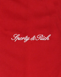 Short de sport rétro Signature Logo - Rubis