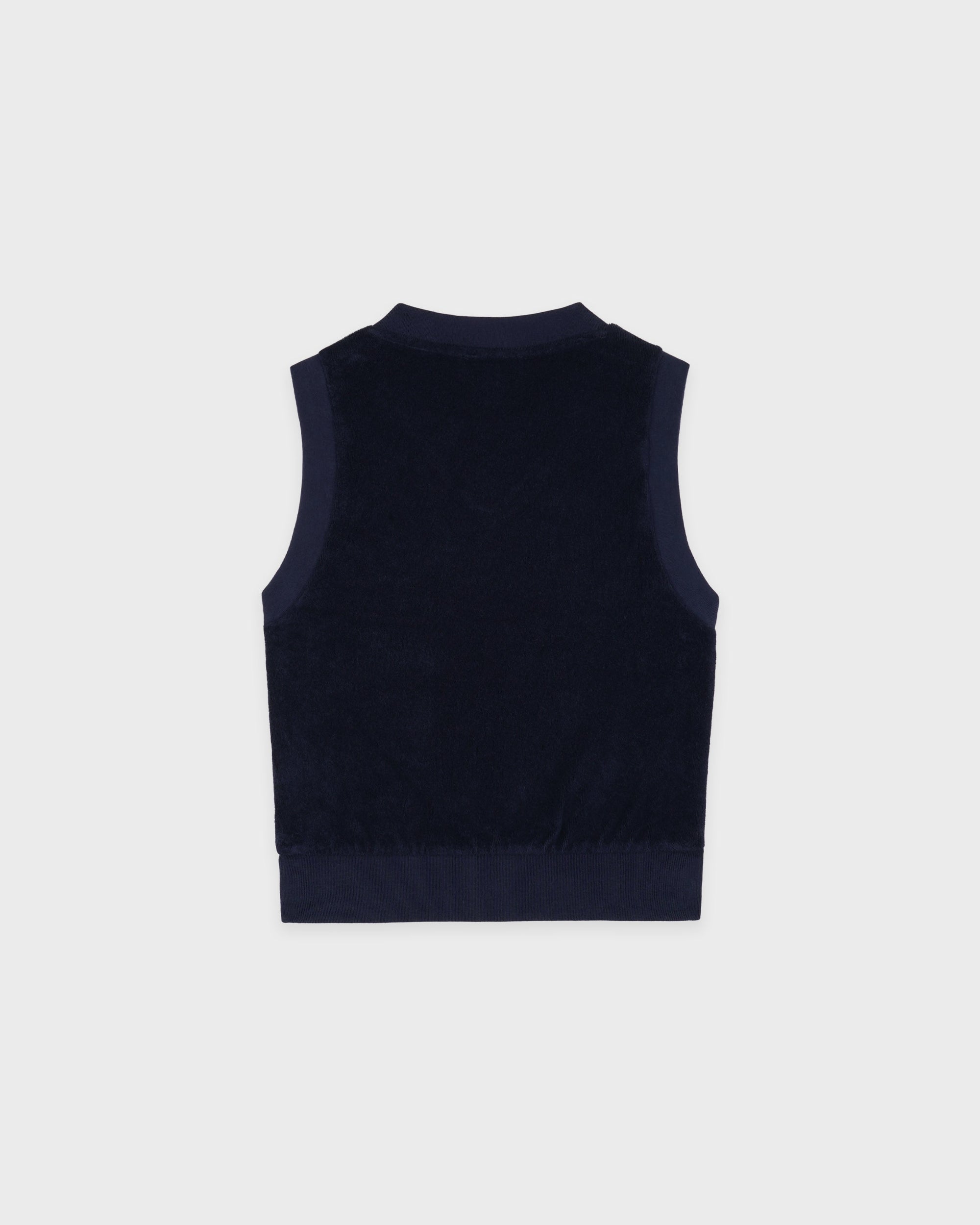 Gilet en tissu éponge Signature Logo - Bleu marine foncé