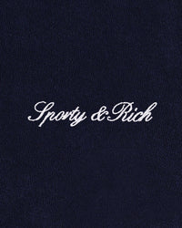 Gilet en tissu éponge Signature Logo - Bleu marine foncé
