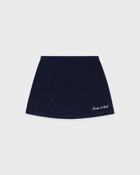Jupe en tissu éponge Signature Logo - Bleu marine foncé
