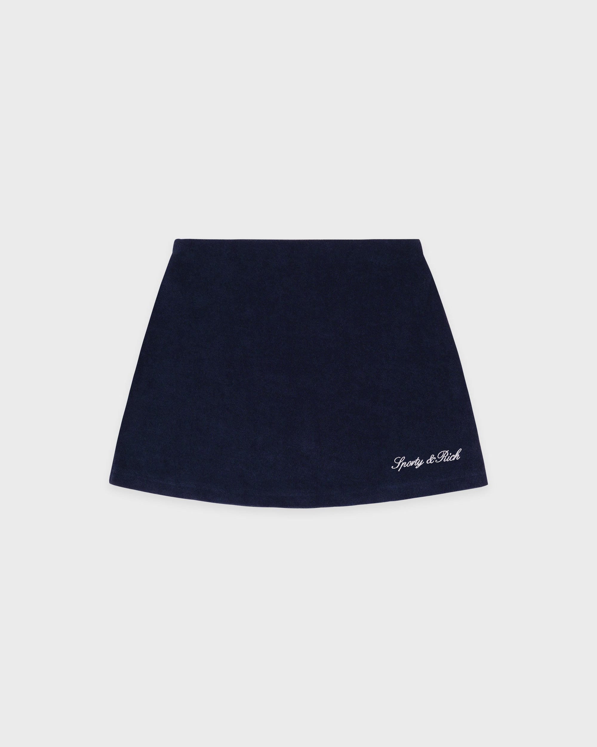 Jupe en tissu éponge Signature Logo - Bleu marine foncé