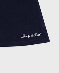 Jupe en tissu éponge Signature Logo - Bleu marine foncé