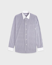 Chemise oversize SRC - Rayures bleu marine