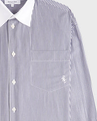 Chemise oversize SRC - Rayures bleu marine