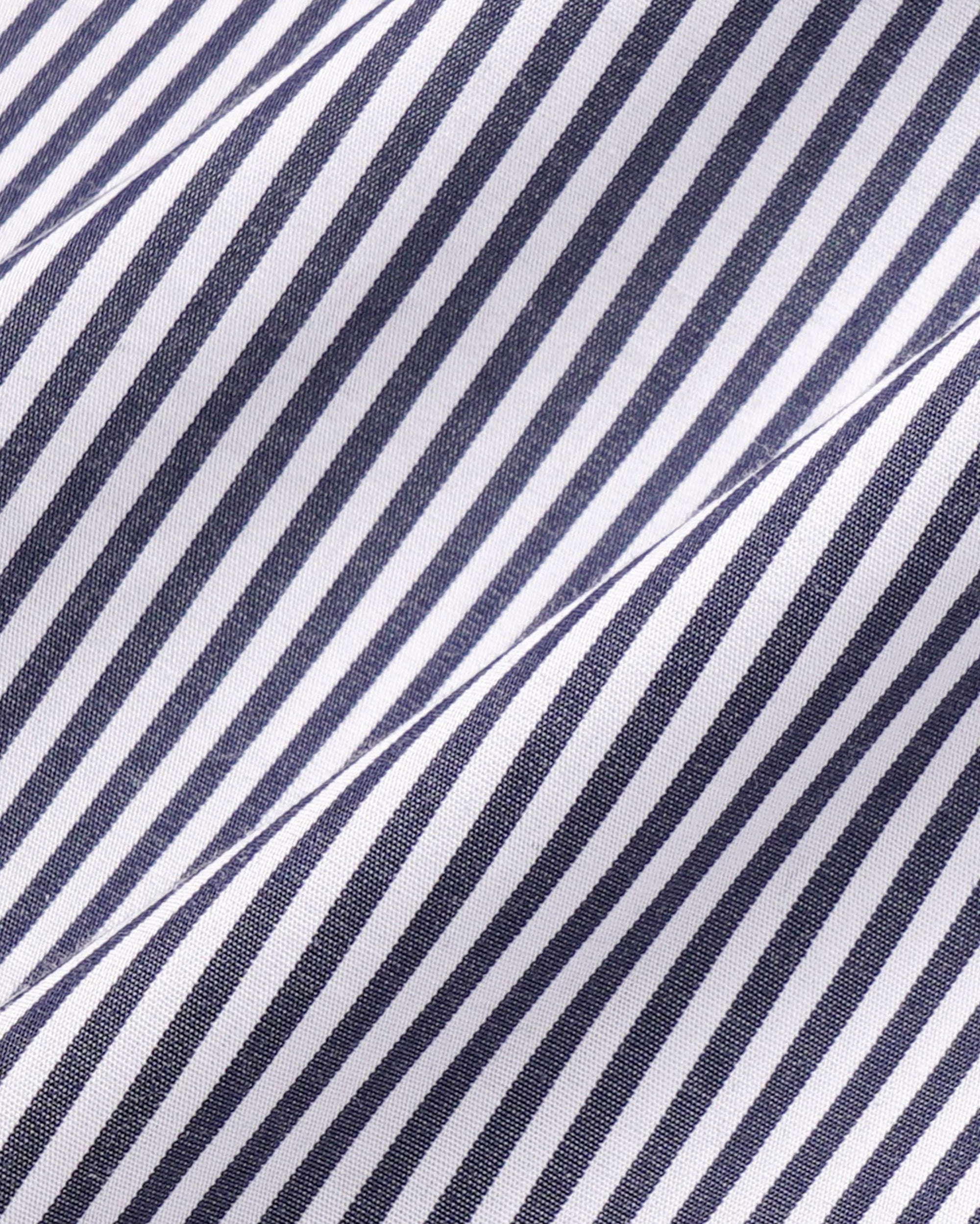 Chemise oversize SRC - Rayures bleu marine
