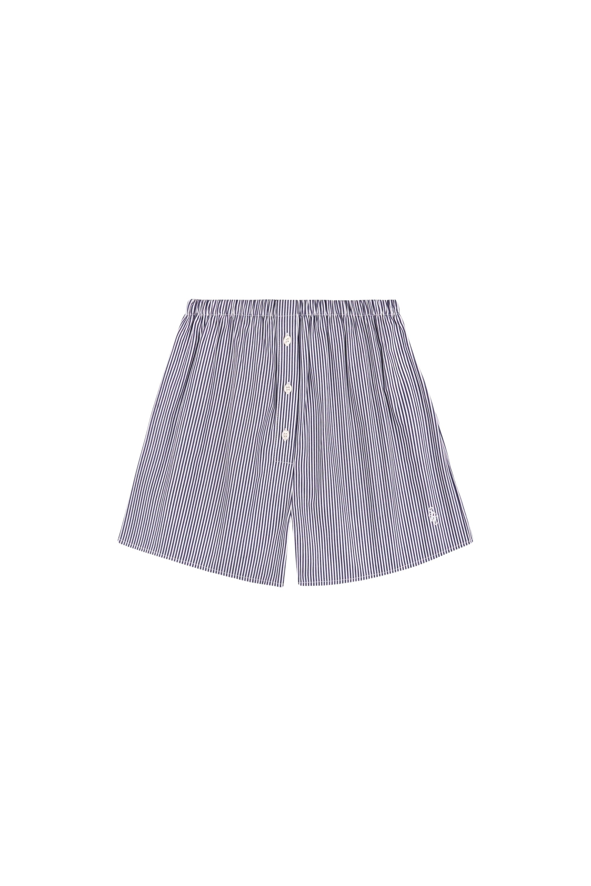 Short classique SRC - Rayures Bleu Marine