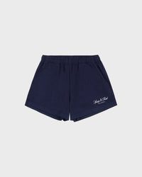 Short disco brodé Vendome LA - Bleu marine/Blanc