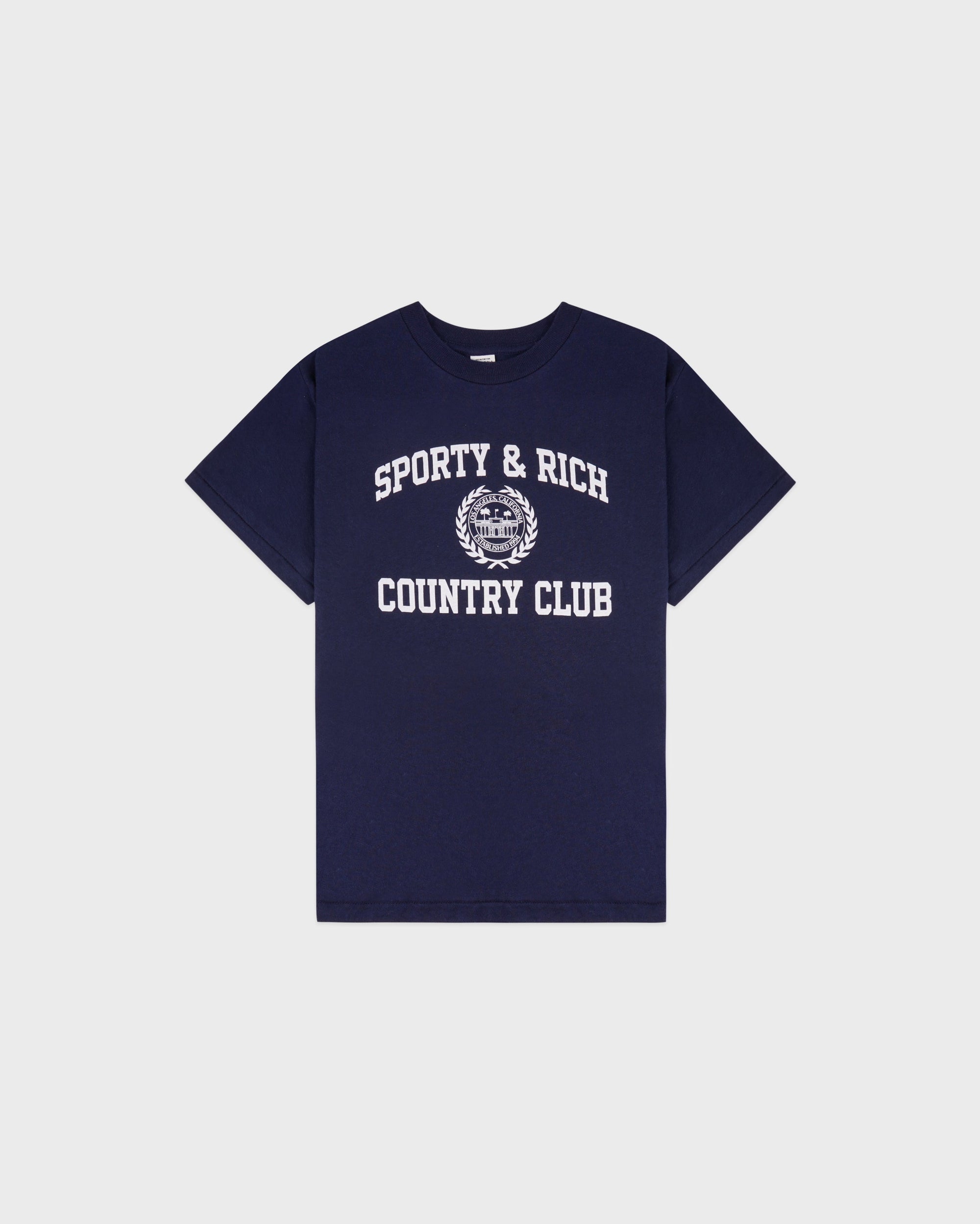 T-shirt Essential Varsity Crest - Bleu marine/Blanc