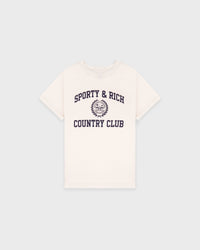 T-shirt Essential Varsity Crest - Écru/Bleu marine