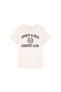 T-shirt Essential Varsity Crest - Écru & Bleu Marine