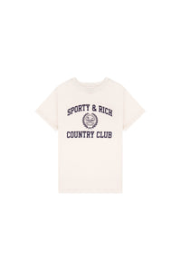 T-shirt Essential Varsity Crest - Écru & Bleu Marine