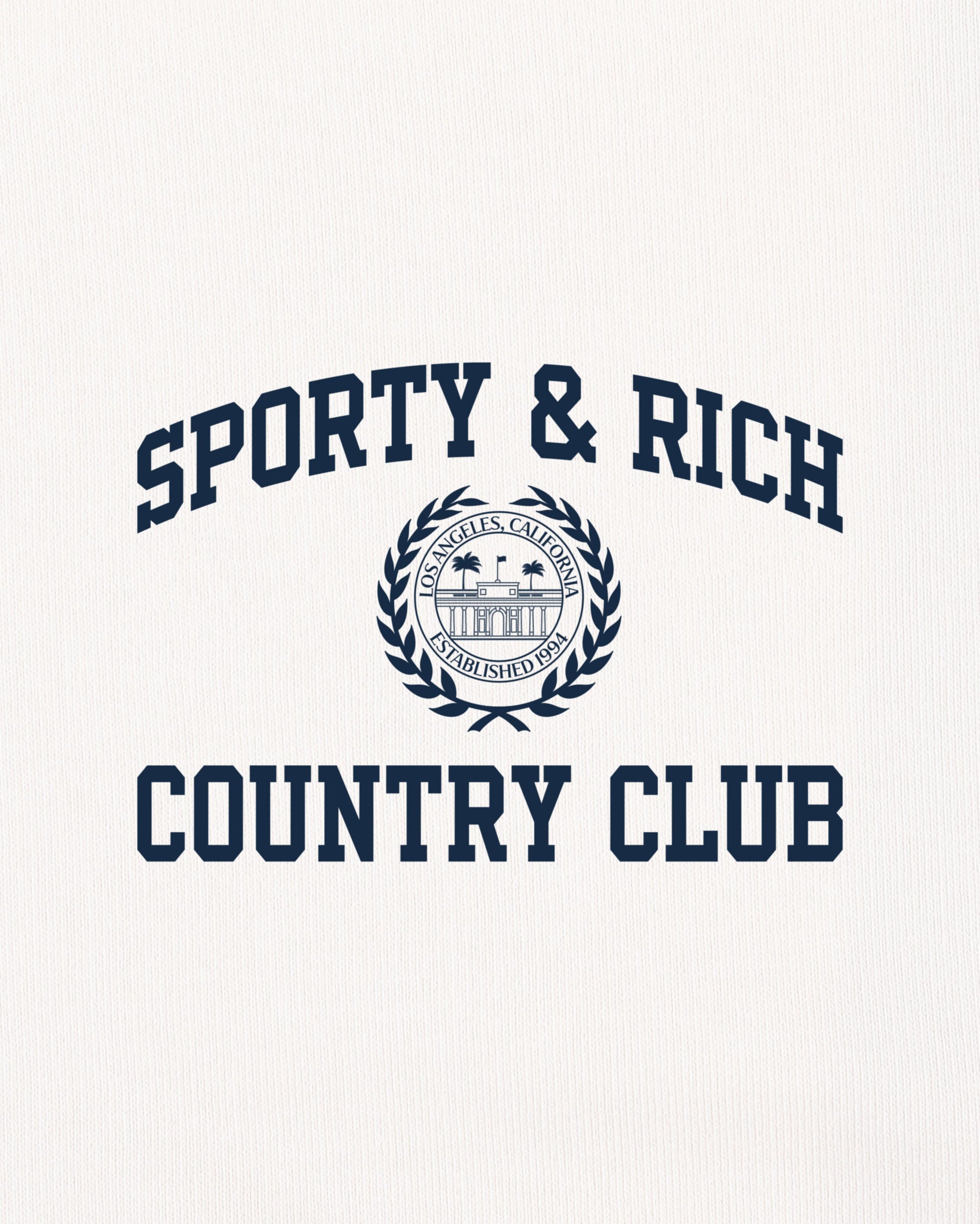 T-shirt Essential Varsity Crest - Écru/Bleu marine