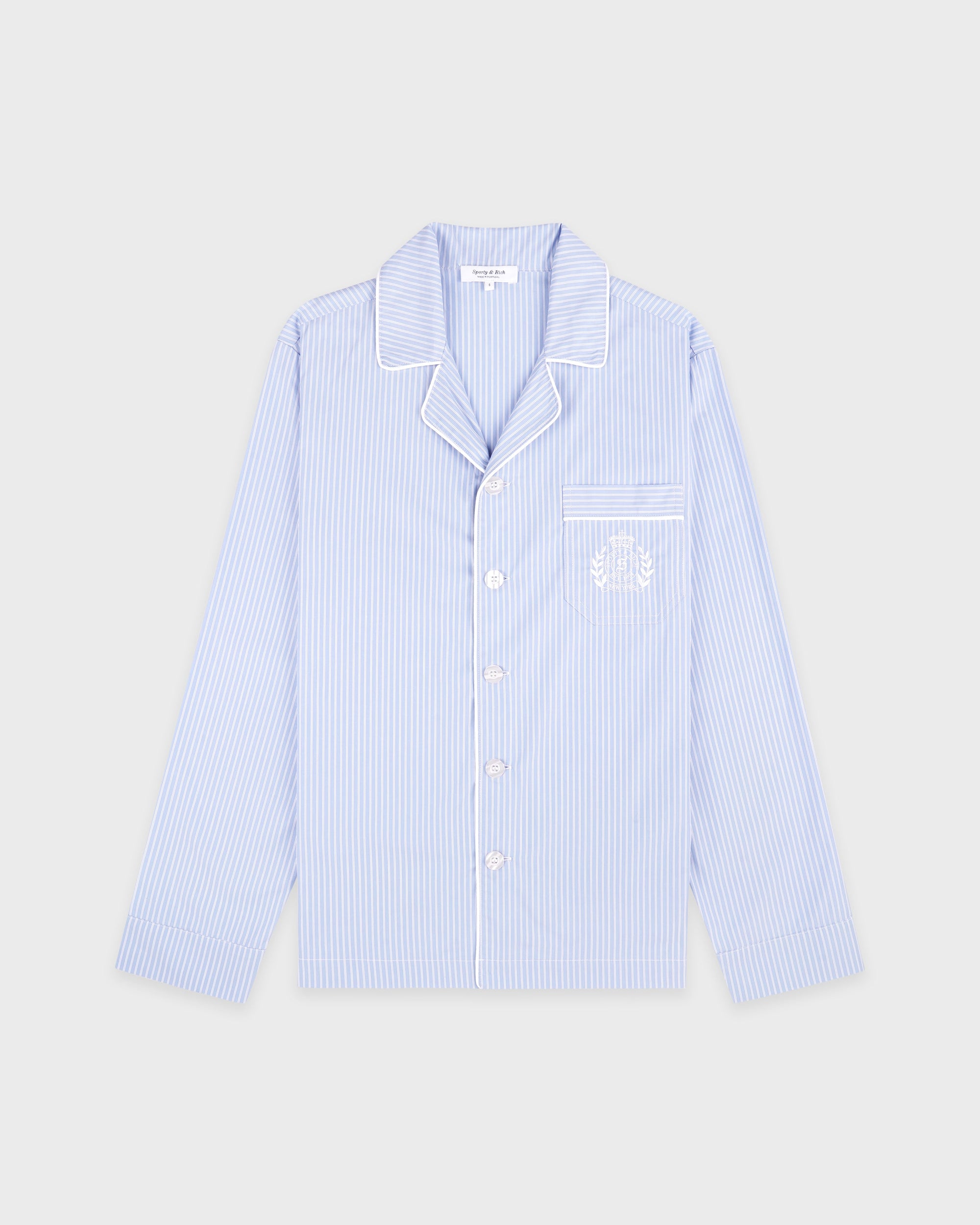 Chemise de pyjama NY Crest - Rayures bleues