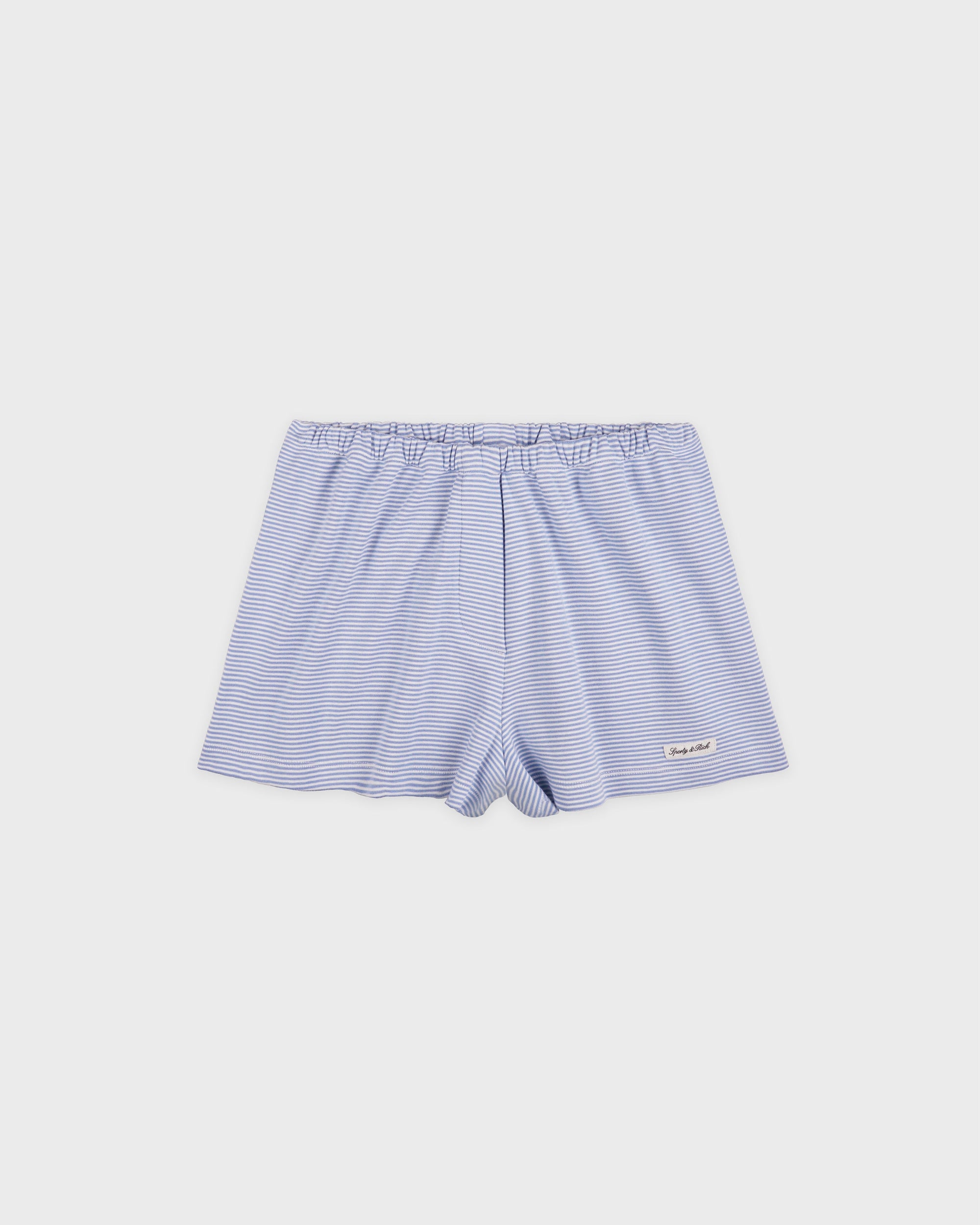 Short « House » avec logo Signature - Rayures pervenche