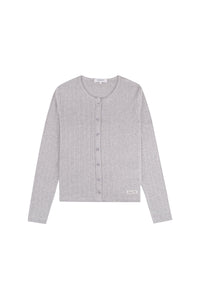 Cardigan à logo emblématique - Gris Chiné