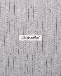 Cardigan en pointelle avec logo emblématique - Gris chiné