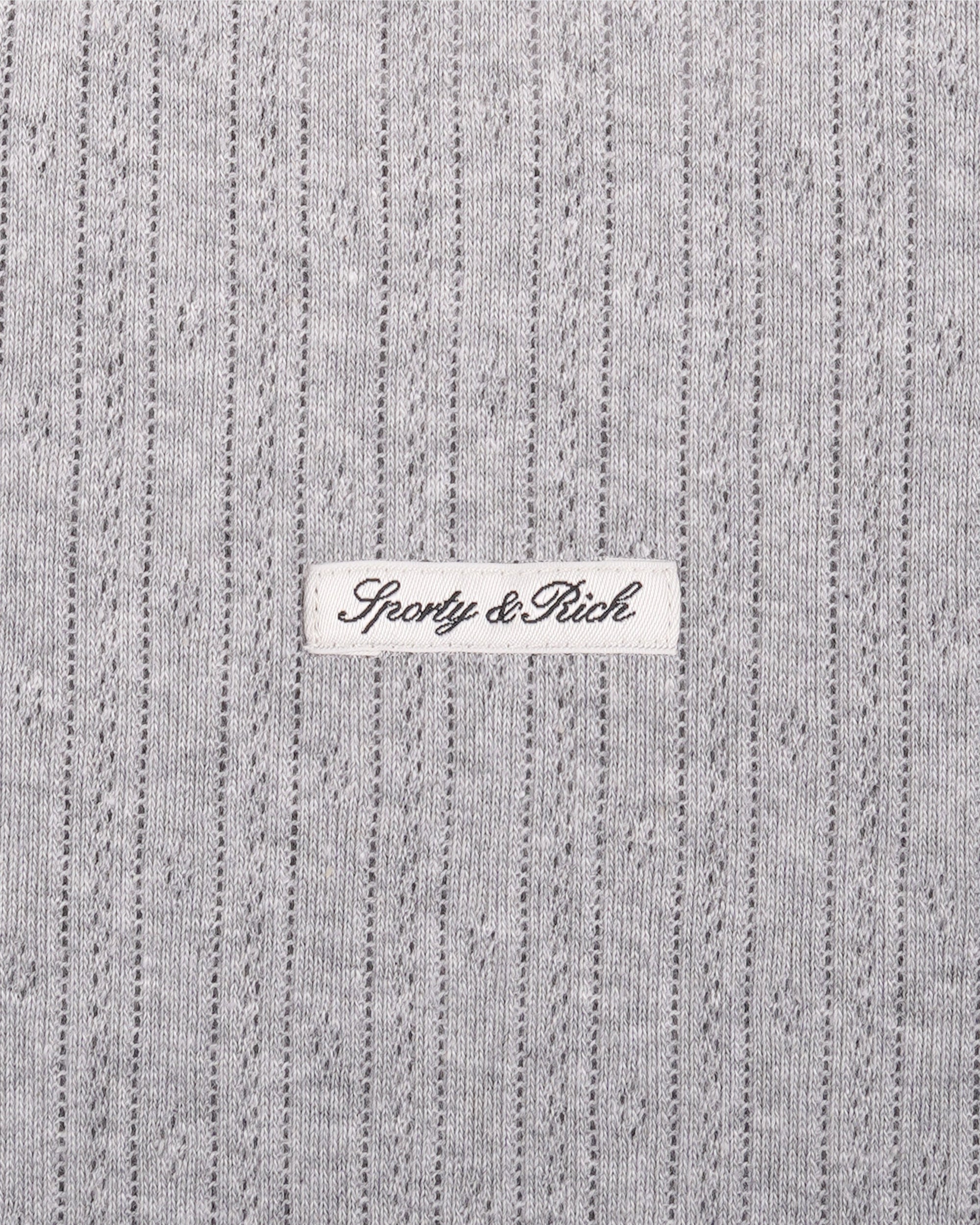Cardigan en pointelle avec logo emblématique - Gris chiné