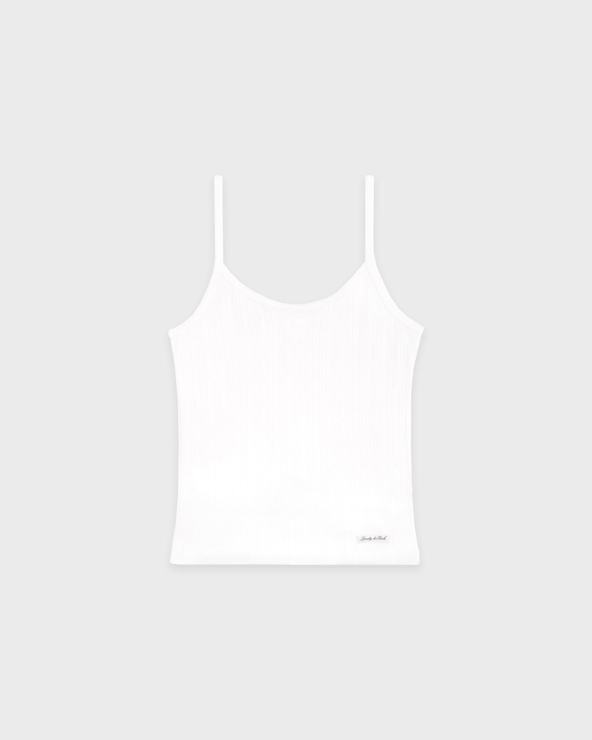 Débardeur Pointelle Signature Logo - Blanc