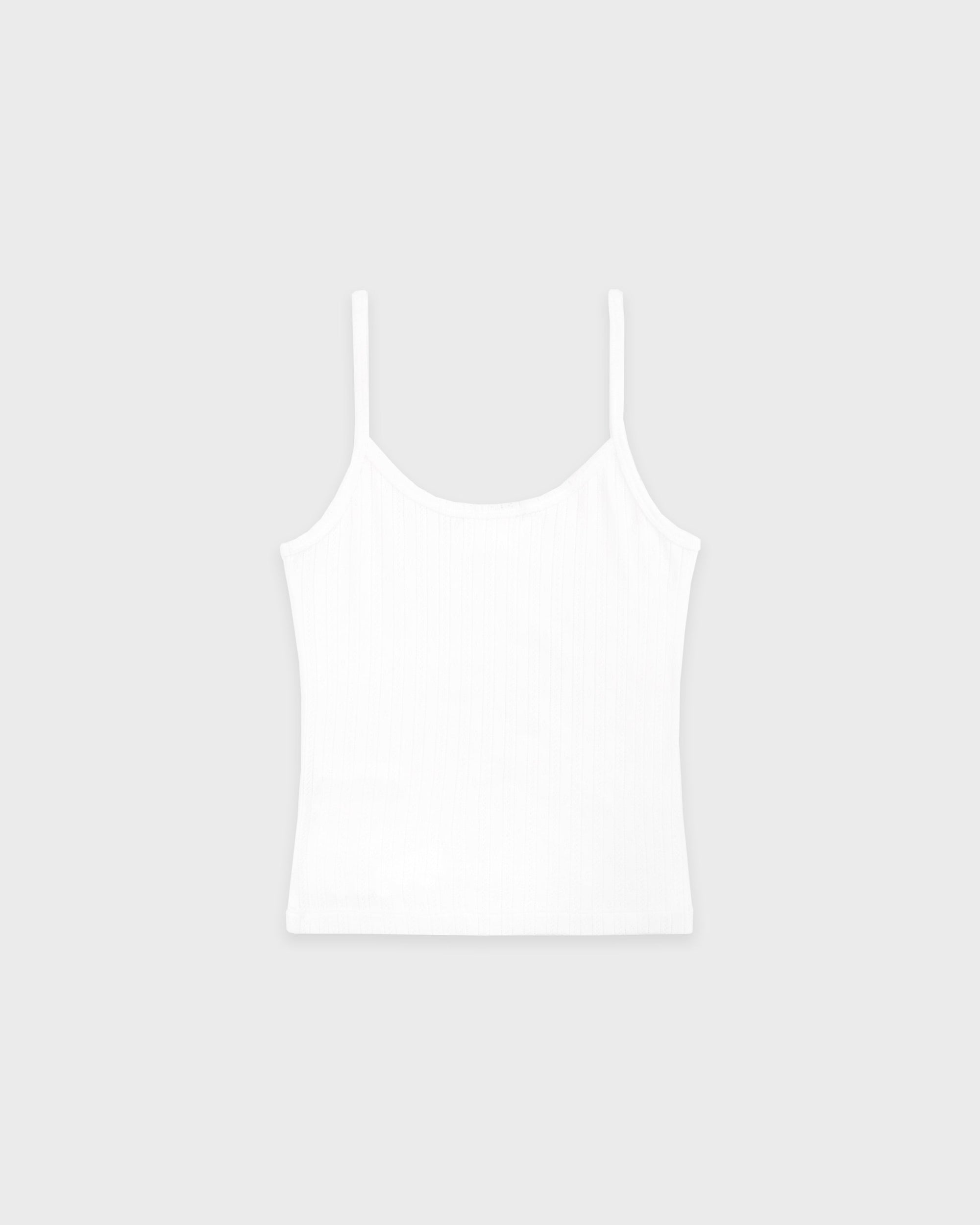 Débardeur Pointelle Signature Logo - Blanc