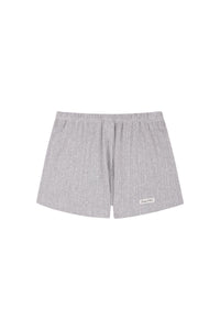 Short à logo Signature - Gris Chiné