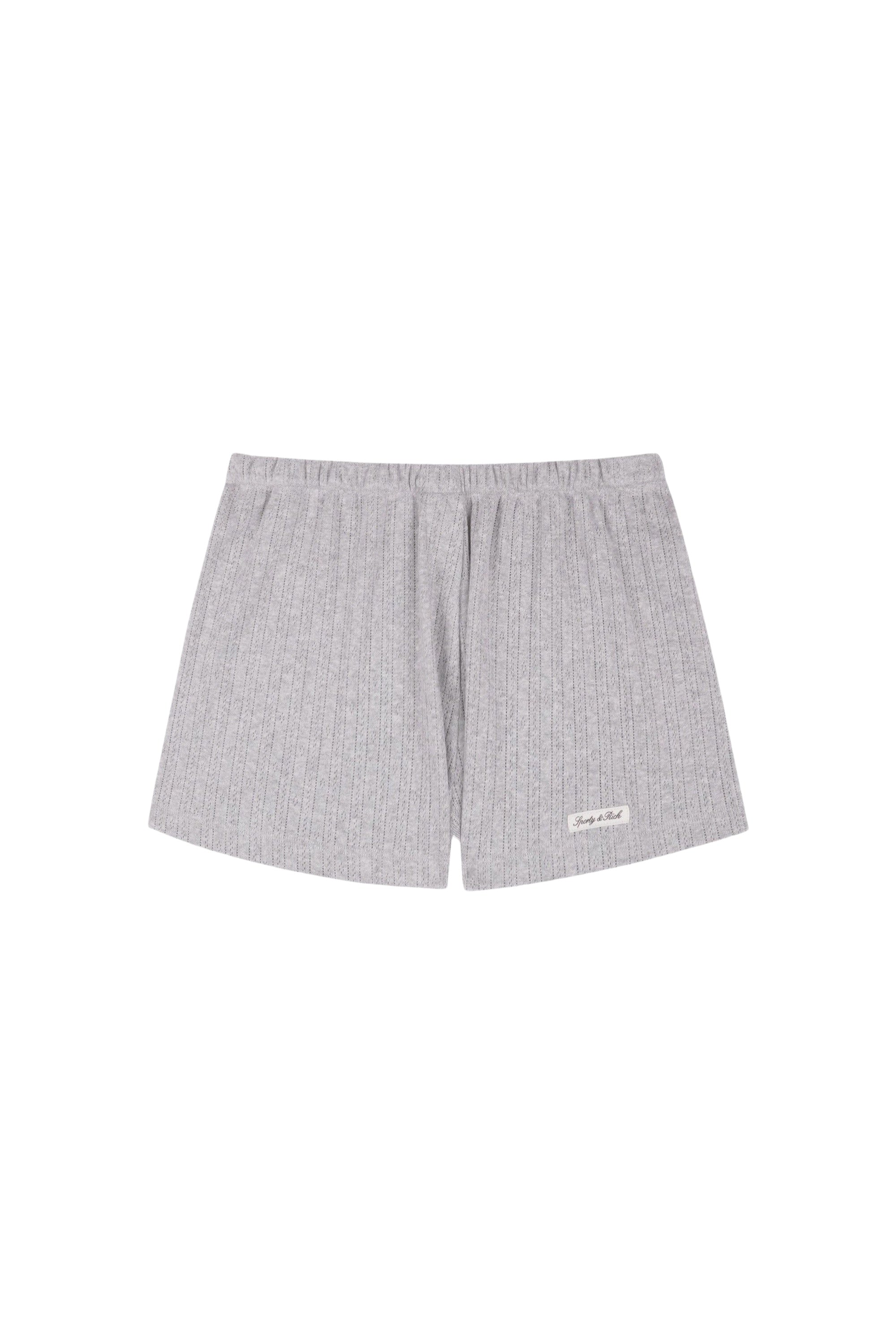 Short à logo Signature - Gris Chiné