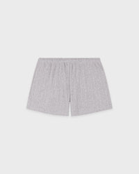 Short en pointelle avec logo Signature - Gris chiné