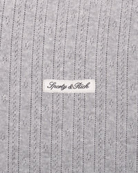 Short en pointelle avec logo Signature - Gris chiné