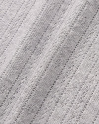 Short en pointelle avec logo Signature - Gris chiné