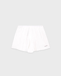 Short en pointelle avec logo Signature - Blanc