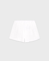 Short en pointelle avec logo Signature - Blanc