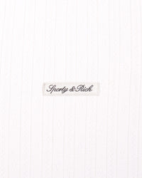 Short en pointelle avec logo Signature - Blanc