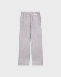 Pantalon en maille pointelle avec logo emblématique - Gris chiné
