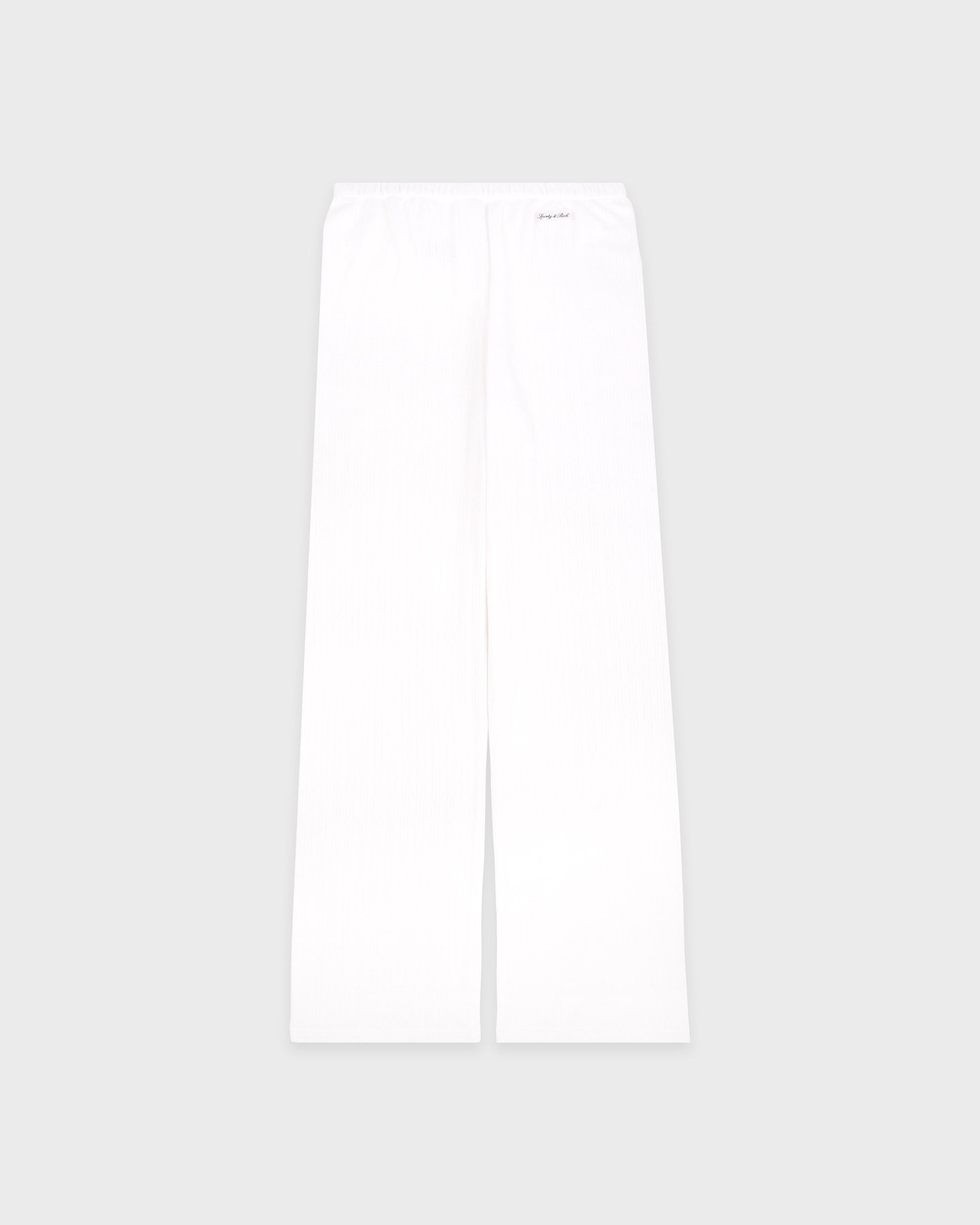 Pantalon en pointelle avec logo emblématique - Blanc
