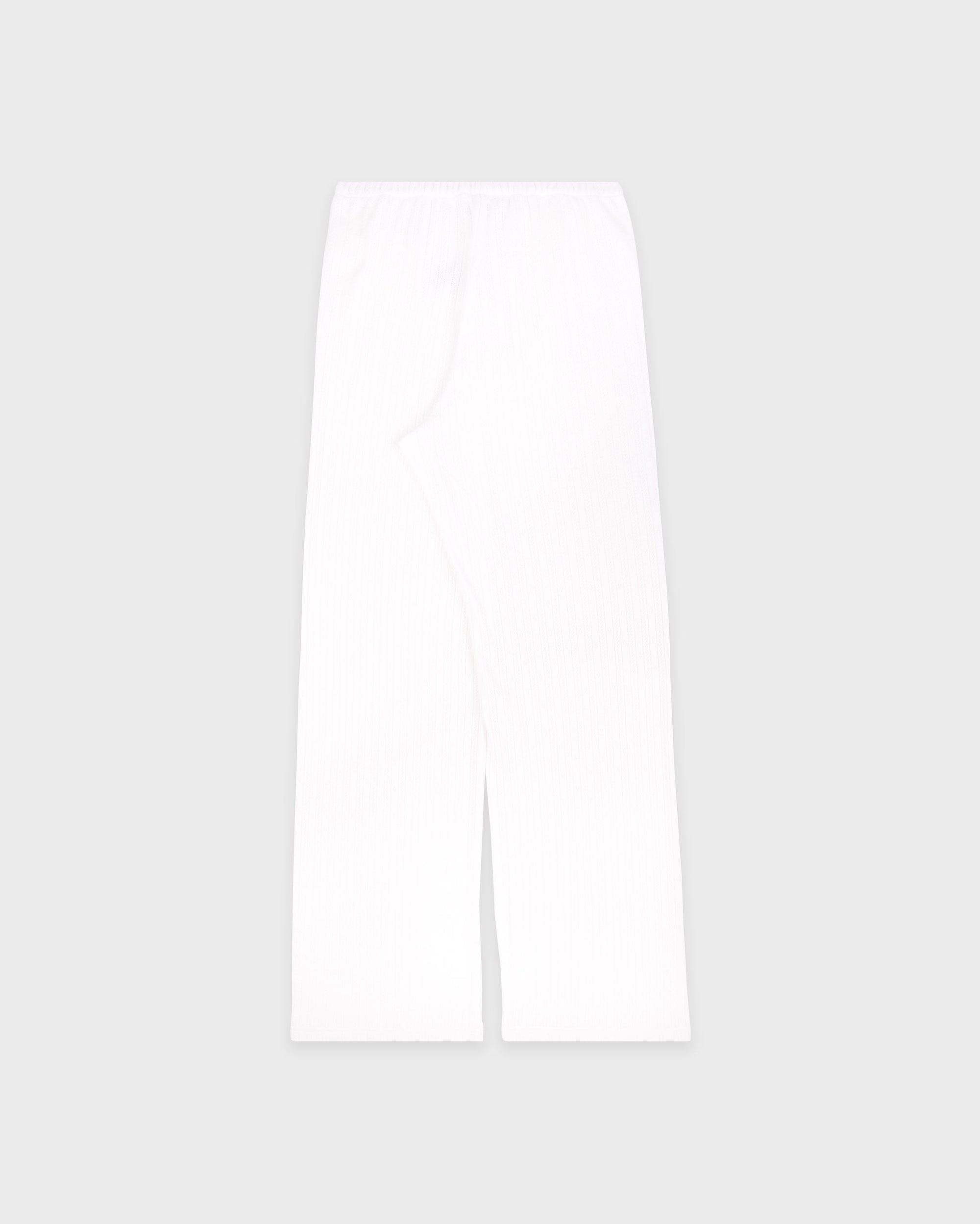 Pantalon en pointelle avec logo emblématique - Blanc
