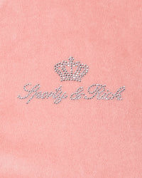 Sweat à capuche zippé en velours avec inscription « Juicy » - Rose