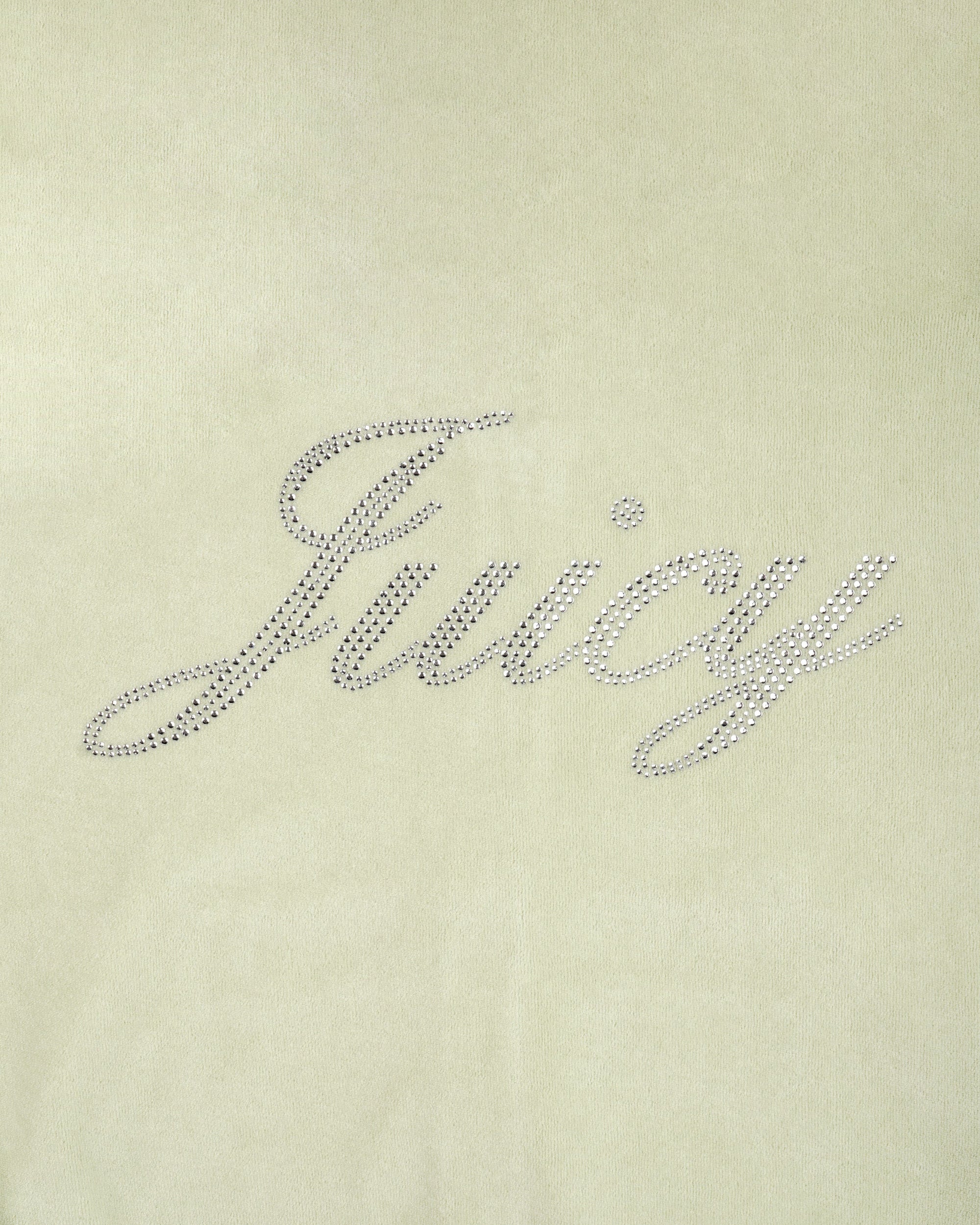 Sweat à capuche zippé en velours « Juicy Script » - Sauge