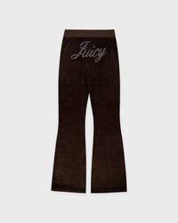 Pantalon de survêtement en velours « Juicy Script » - Chocolat