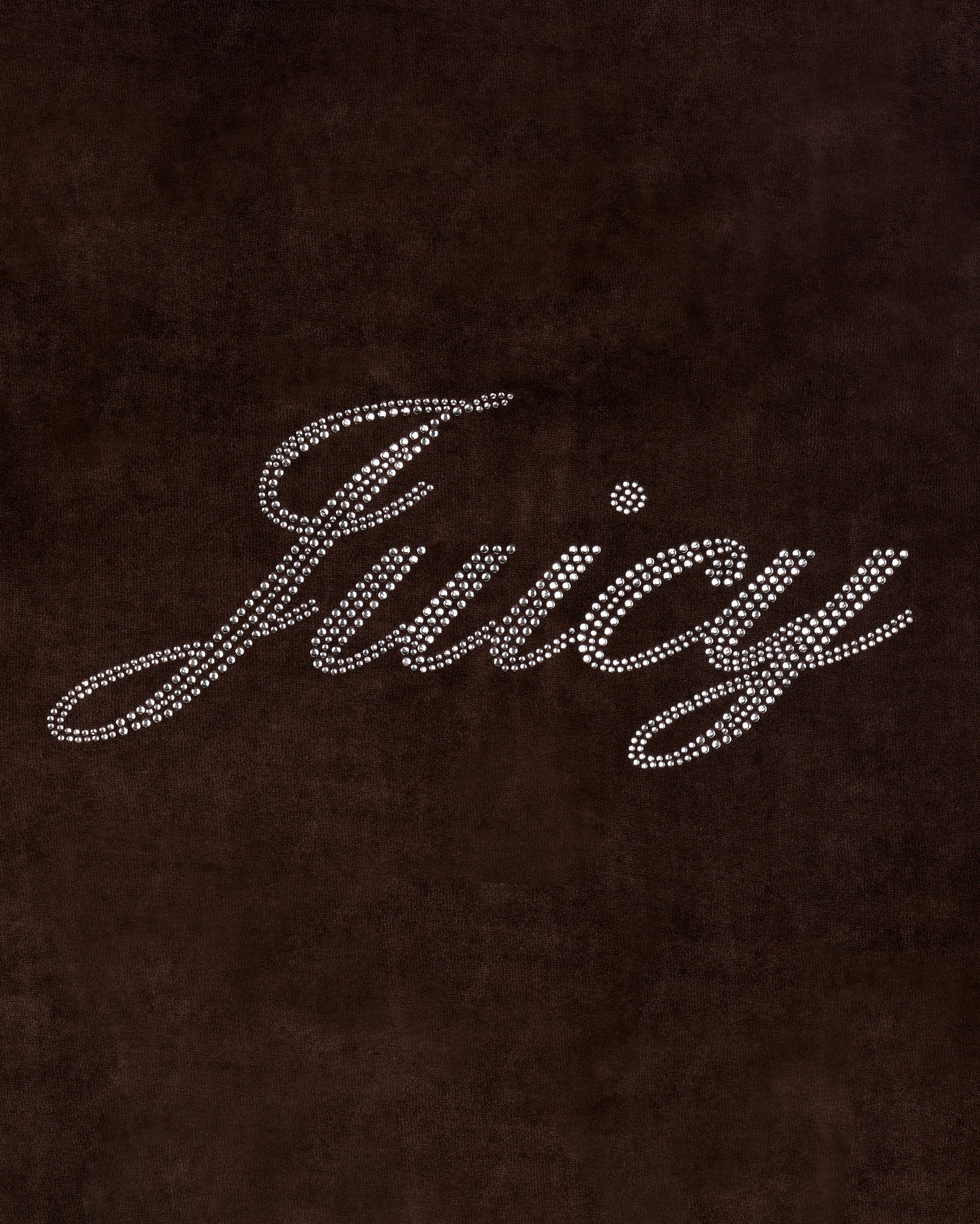 Pantalon de survêtement en velours « Juicy Script » - Chocolat