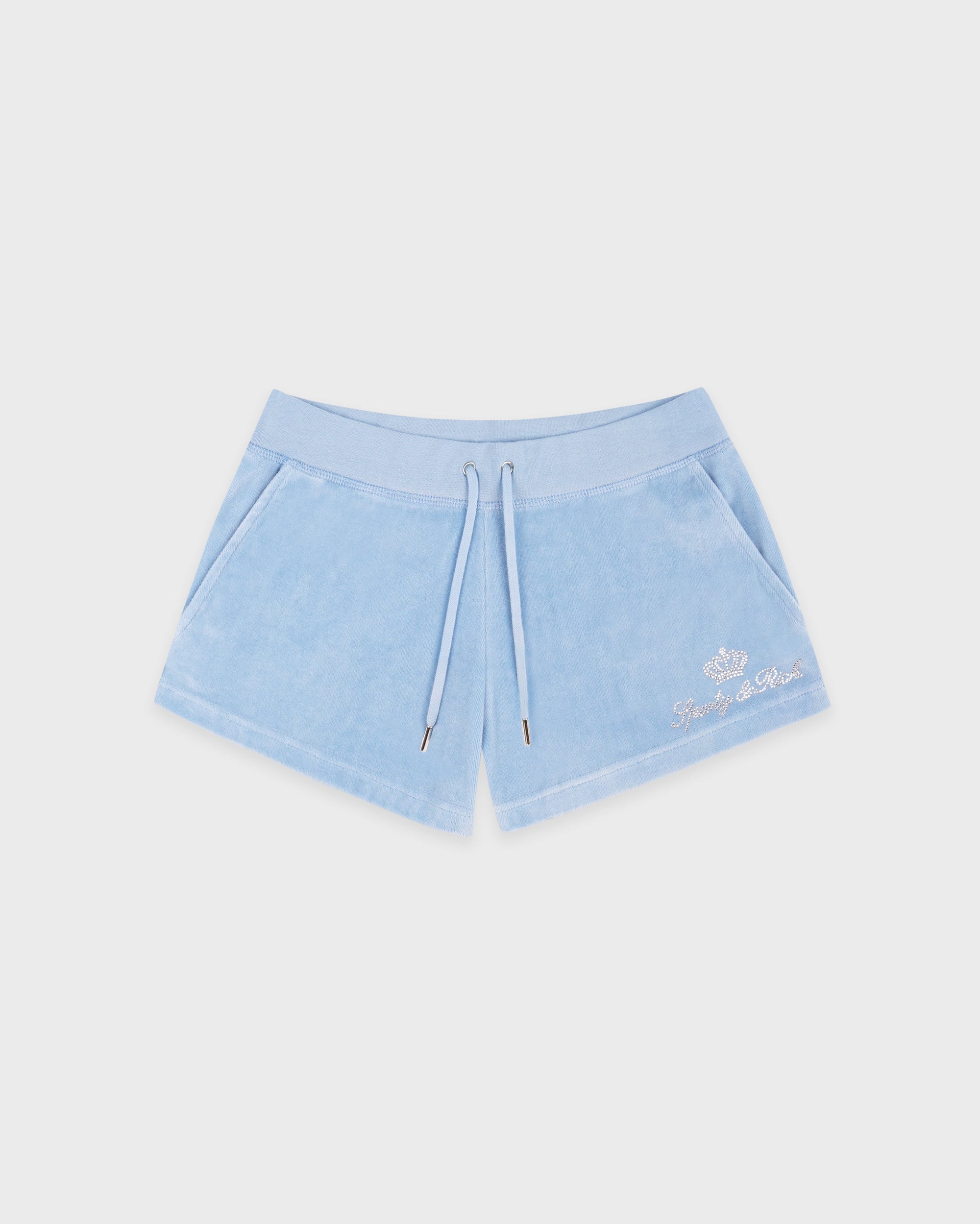 Short en velours Juicy Script - Bleu ciel