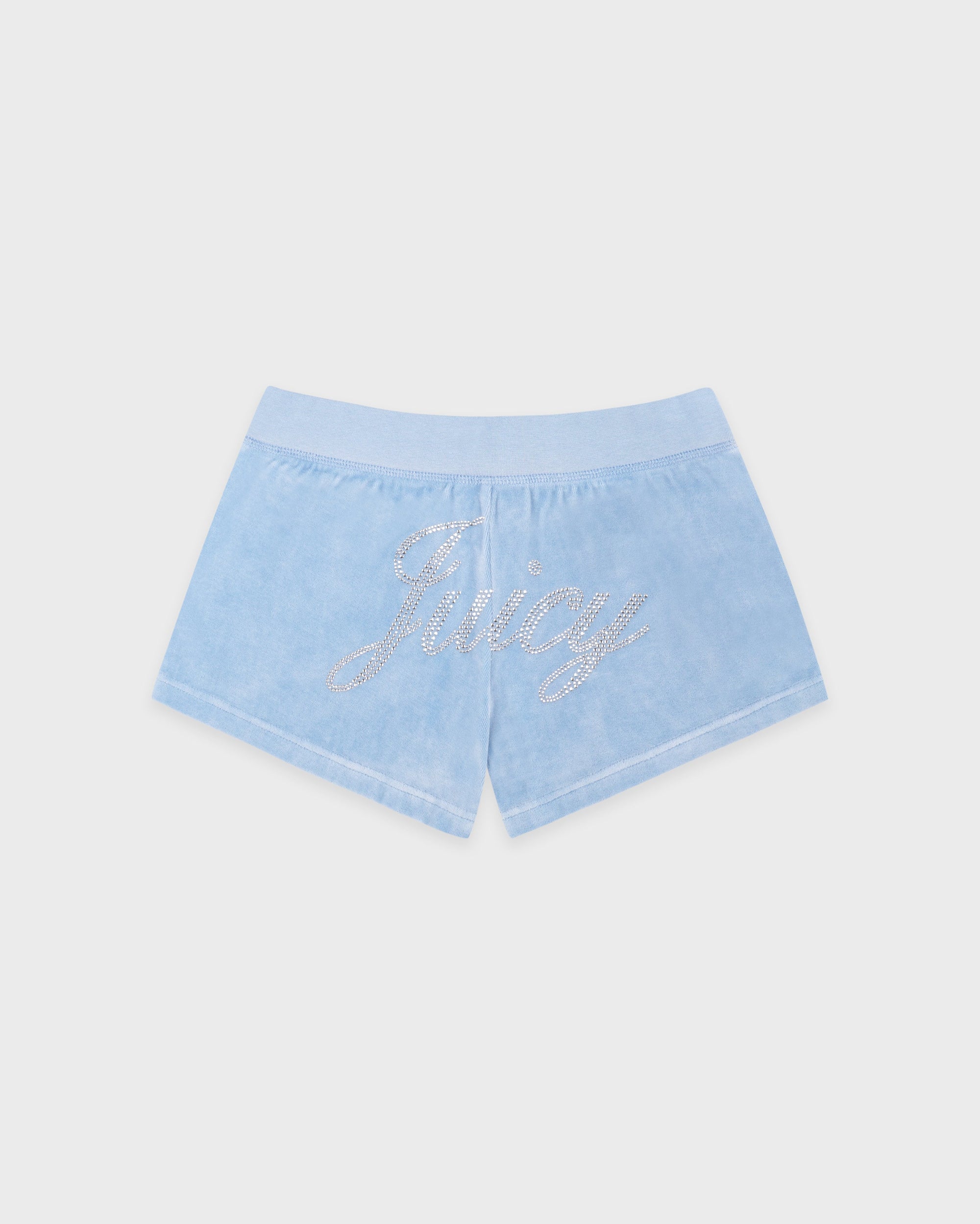 Short en velours Juicy Script - Bleu ciel