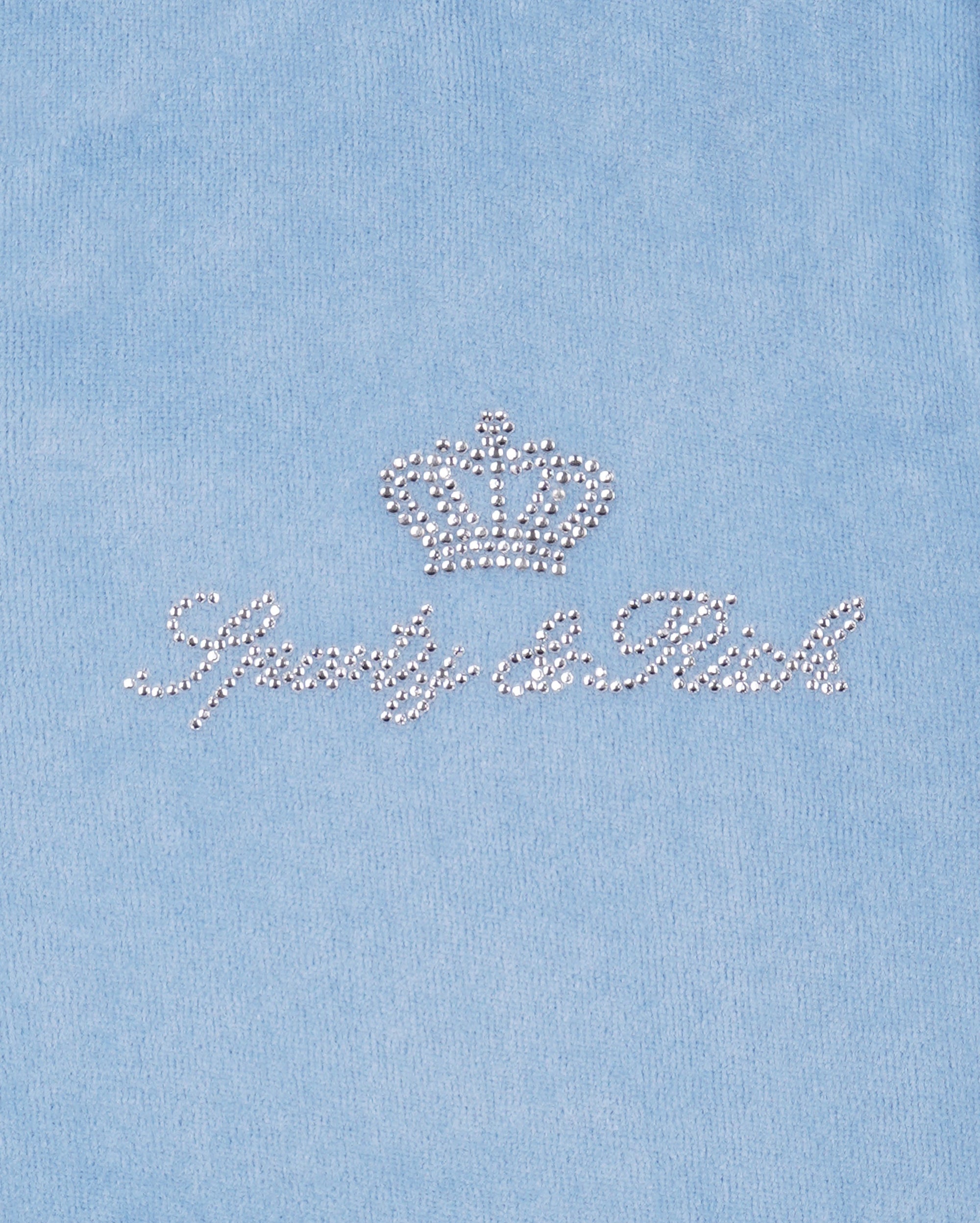 Short en velours Juicy Script - Bleu ciel