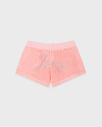 Short en velours « Juicy Script » - Rose
