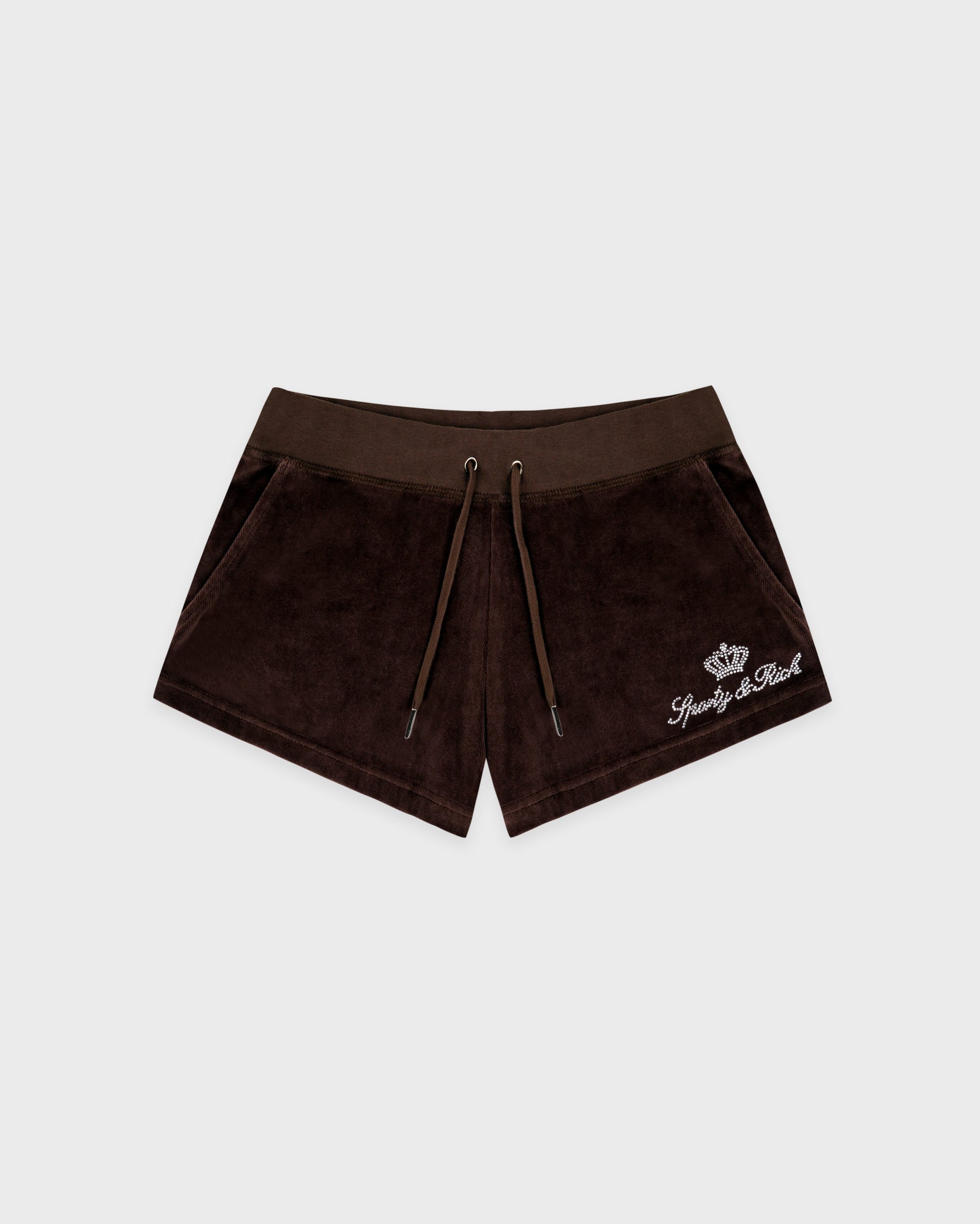 Short en velours « Juicy Script » - Chocolate
