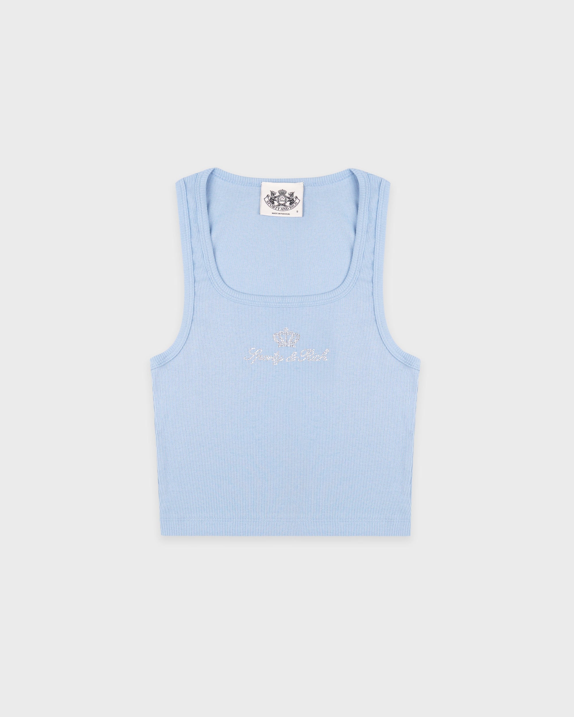 Juicy Crown Ribbed Tank - Sky Blue