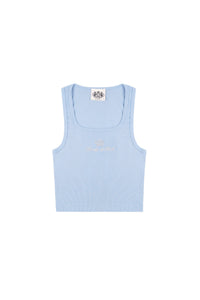 Juicy Crown Ribbed Tank - Sky Blue