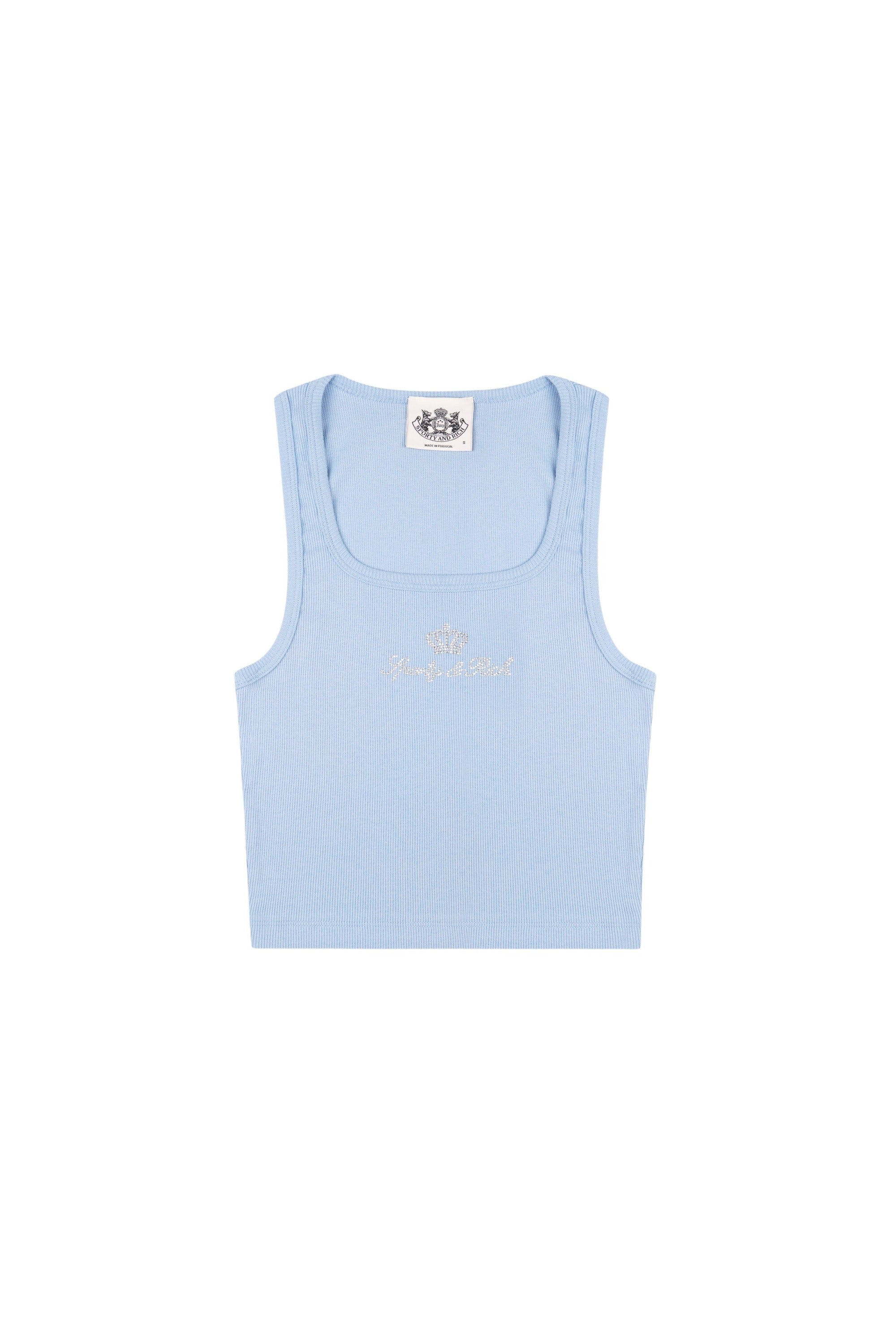 Juicy Crown Ribbed Tank - Sky Blue