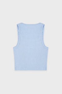 Juicy Crown Ribbed Tank - Sky Blue